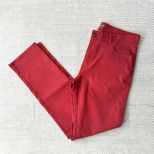 Peter Millar Crown Sport EB66 Performance Five Pocket Red Golf Trouser Pants 35
